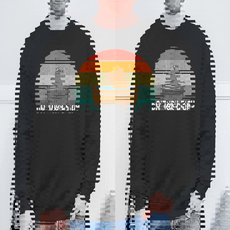 ヴィンテージ Don't Worry Be Capy Capybara スウェットシャツ 高齢者への贈り物