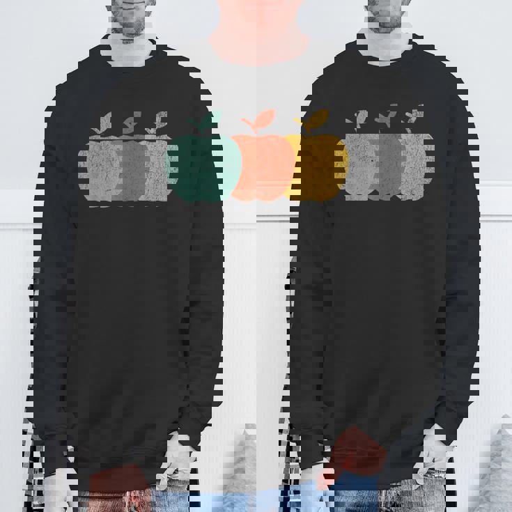 ヴィンテージ りんご フルーツ りんご デザイン スウェットシャツ 高齢者への贈り物