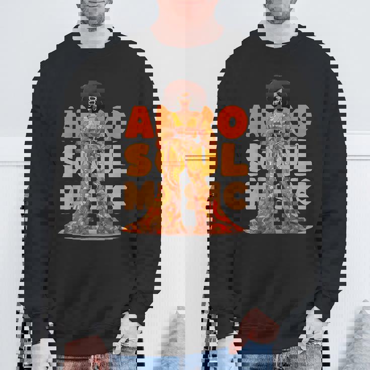 ヴィンテージ アフロ ソウル ミュージック グルービー ブラック クイーン メラニン スウェットシャツ 高齢者への贈り物