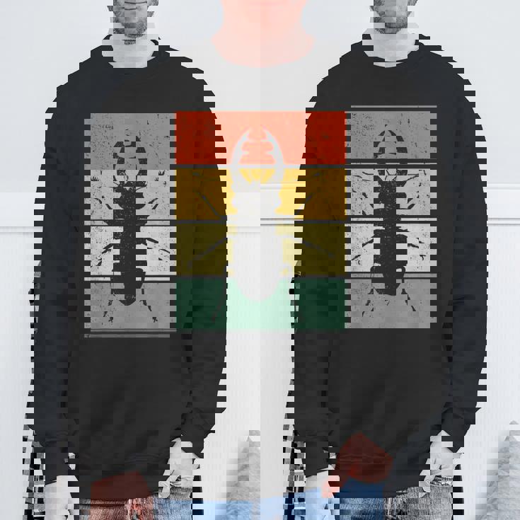 ヴィンテージ クワガタ カブトムシ 虫 スウェットシャツ 高齢者への贈り物