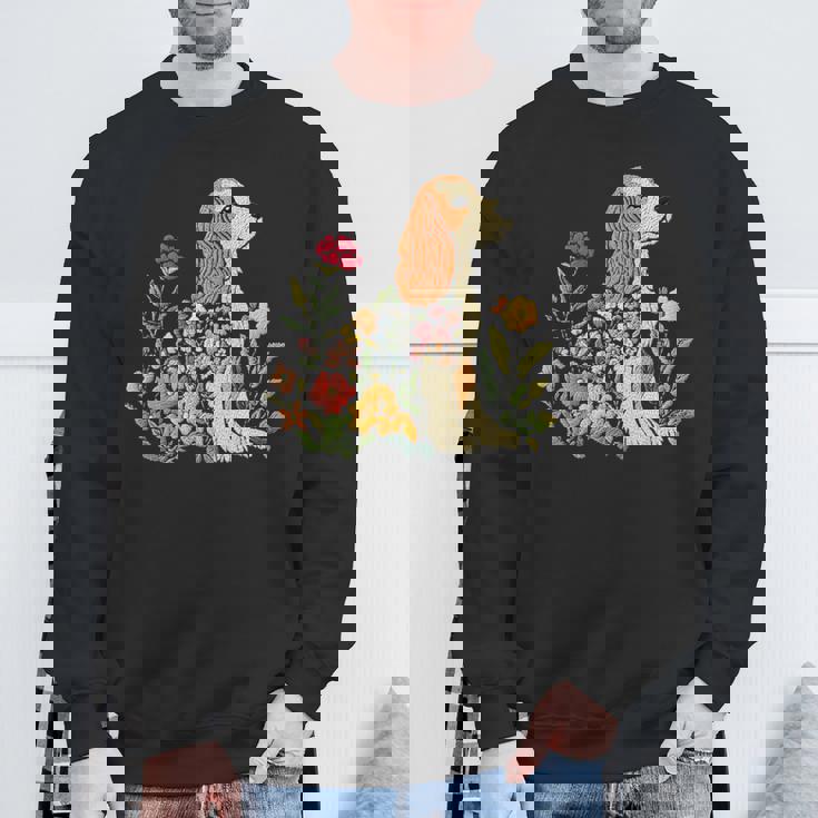 ヴィンテージ コッカー スパニエル ママ 犬 飼い主 母の日 スウェットシャツ 高齢者への贈り物