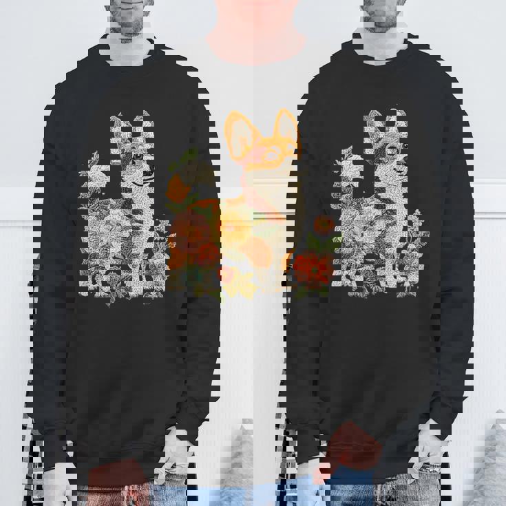 ヴィンテージ コーギー ママ 犬 オーナー コーギー 母の日 スウェットシャツ 高齢者への贈り物