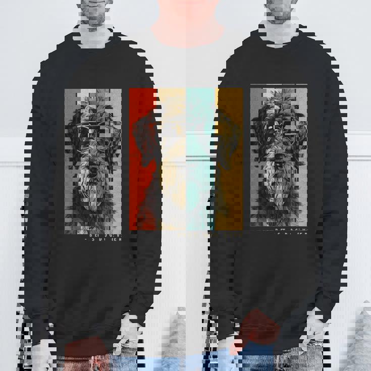 ヴィンテージ ジャイアント シュナウザー 犬 ママ パパ キッズ メンズ レディース スウェットシャツ 高齢者への贈り物