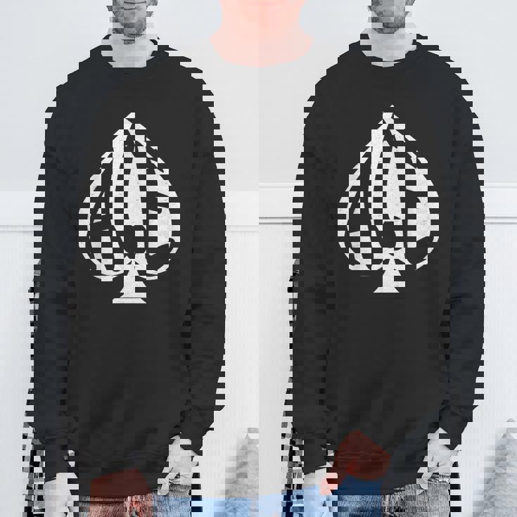 ヴィンテージ スペードのエース テキサスホールデム トランプ スウェットシャツ 高齢者への贈り物