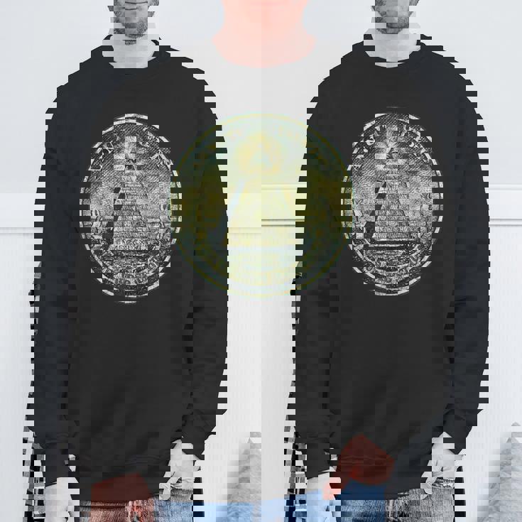 ヴィンテージ ドルビル ノート オールシーイング アイ イルミナティ スウェットシャツ 高齢者への贈り物