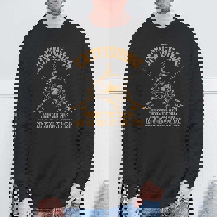 ヴィンテージ ナマズ 面白い ナマズ 釣り フィッシング フィッシャーマン スウェットシャツ 高齢者への贈り物