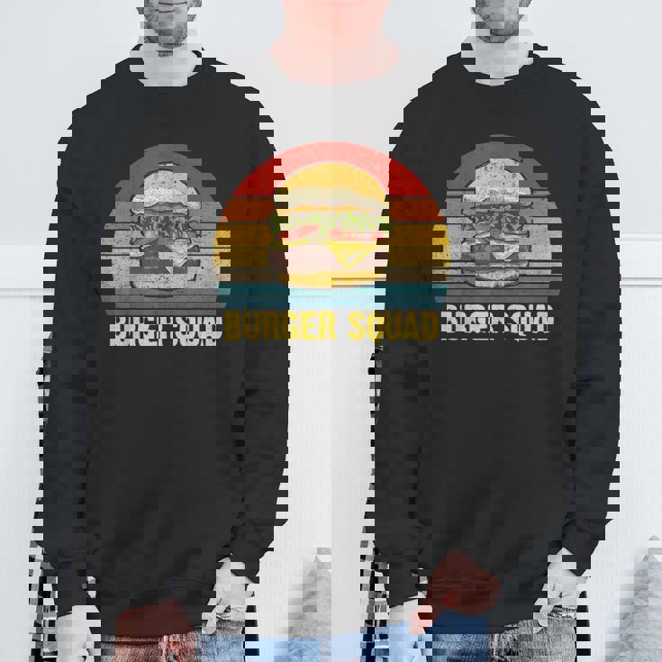 ヴィンテージ バーガー スクワッド チーズバーガー ハンバーガー 恋人へのギフトに スウェットシャツ 高齢者への贈り物