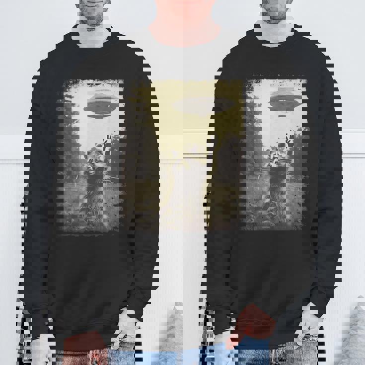 ヴィンテージ ヒップスター レトロ Hip Hop Uap ストリートウェア エイリアン 面白い Ufo ラクーン スウェットシャツ 高齢者への贈り物