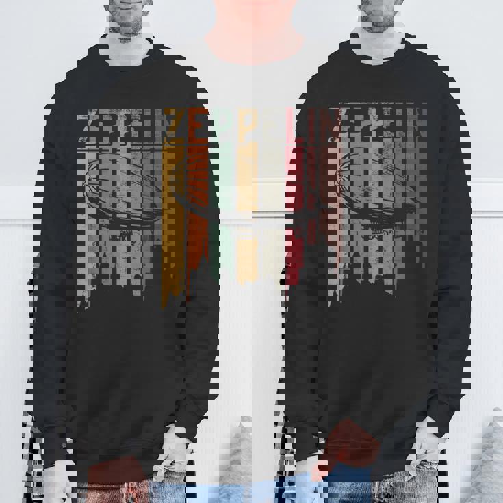 ヴィンテージ レトロ ツェッペリン 飛行船 アンティーク調 スウェットシャツ 高齢者への贈り物