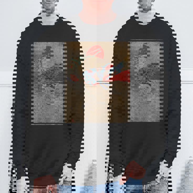 ヴィンテージ 日本の妖怪鬼 幽霊 ゴースト スウェットシャツ 高齢者への贈り物