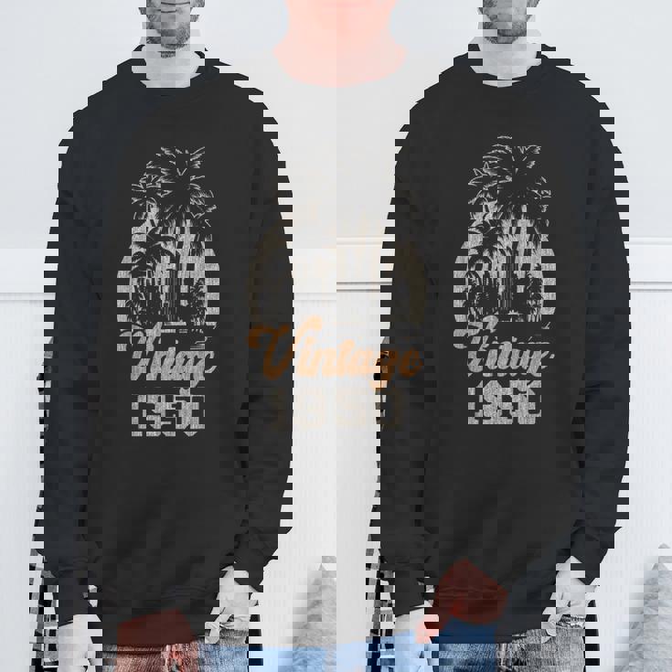 ヴィンテージ1950 パームツリー 75歳の誕生日 スウェットシャツ 高齢者への贈り物