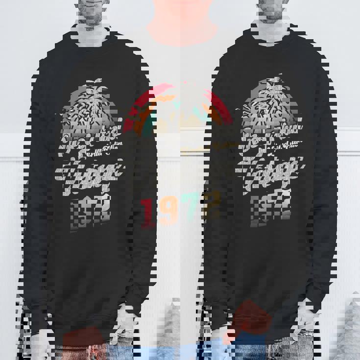 ヴィンテージ1972バースデー53年パームツリー レトロ スウェットシャツ 高齢者への贈り物