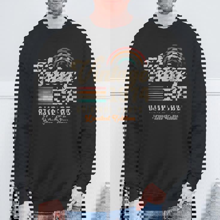 ヴィンテージ1974年、誕生年51年 レトロ スウェットシャツ 高齢者への贈り物