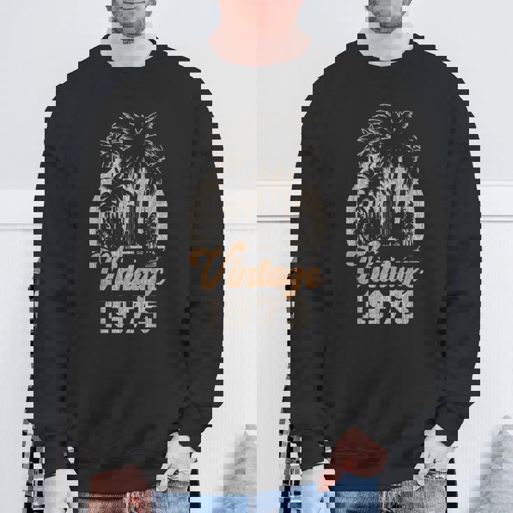 ヴィンテージ1975 パームツリー 50歳の誕生日 スウェットシャツ 高齢者への贈り物