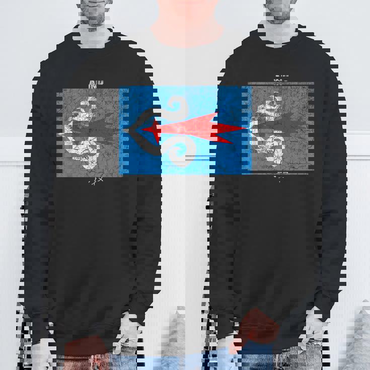 ヴィンテージアイヌ国旗。 スウェットシャツ 高齢者への贈り物