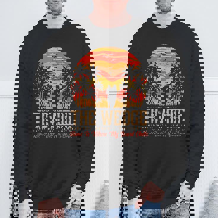 ヴィンテージウェッジバッジサーファーレトロサーファーバイブ スウェットシャツ 高齢者への贈り物