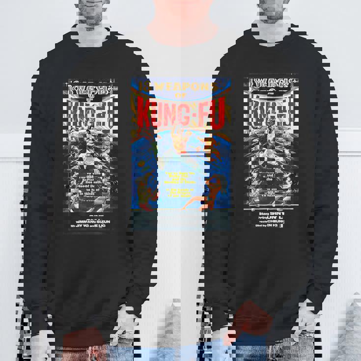 ヴィンテージカンフー格闘技 映画レトロギフト スウェットシャツ 高齢者への贈り物