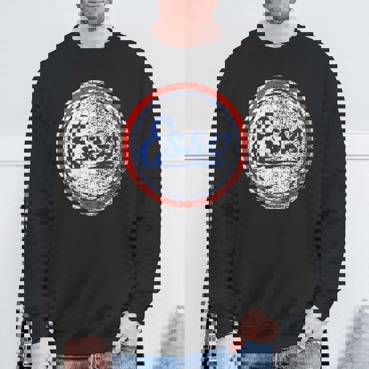 ヴィンテージカーessoガソリンスタンドメンズとレディース。 スウェットシャツ 高齢者への贈り物