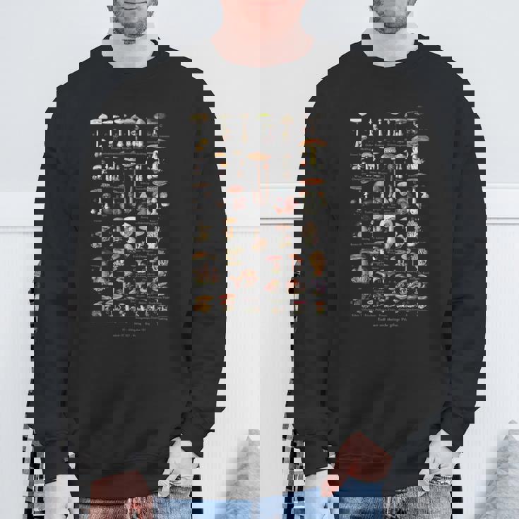 ヴィンテージキノコドイツ語の名前キノコ狩り スウェットシャツ 高齢者への贈り物