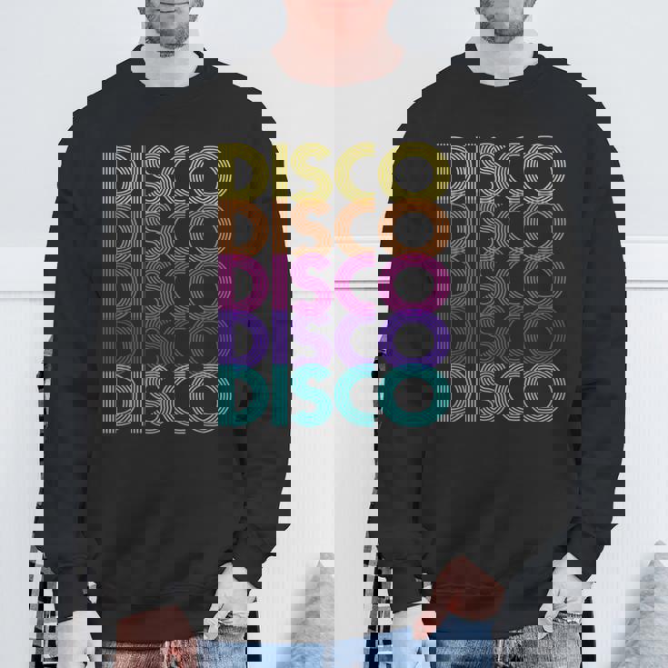 ヴィンテージスタイル ダンシング レトロ ディスコ スウェットシャツ 高齢者への贈り物