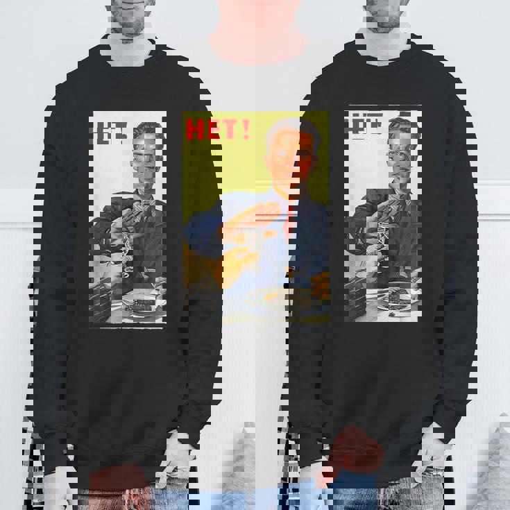 ヴィンテージソビエトロシアソ連プロパガンダno Alcohol ポスター スウェットシャツ 高齢者への贈り物