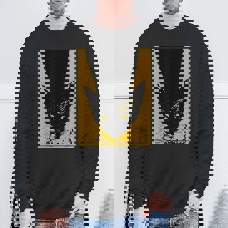 ヴィンテージポスター 黒猫レトロtシャツ スウェットシャツ 高齢者への贈り物