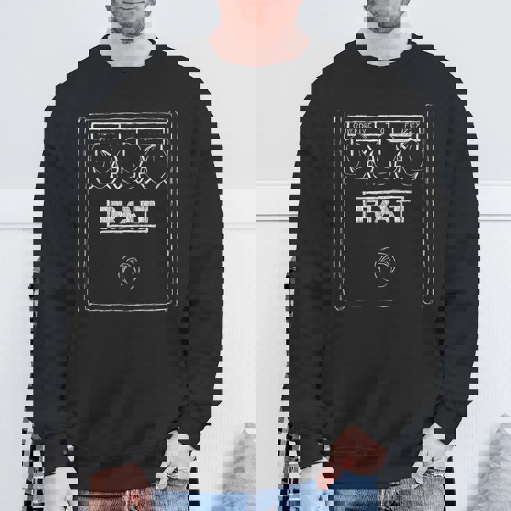 ヴィンテージミュージックラットディストーションペダル ベースギタースタイル スウェットシャツ 高齢者への贈り物