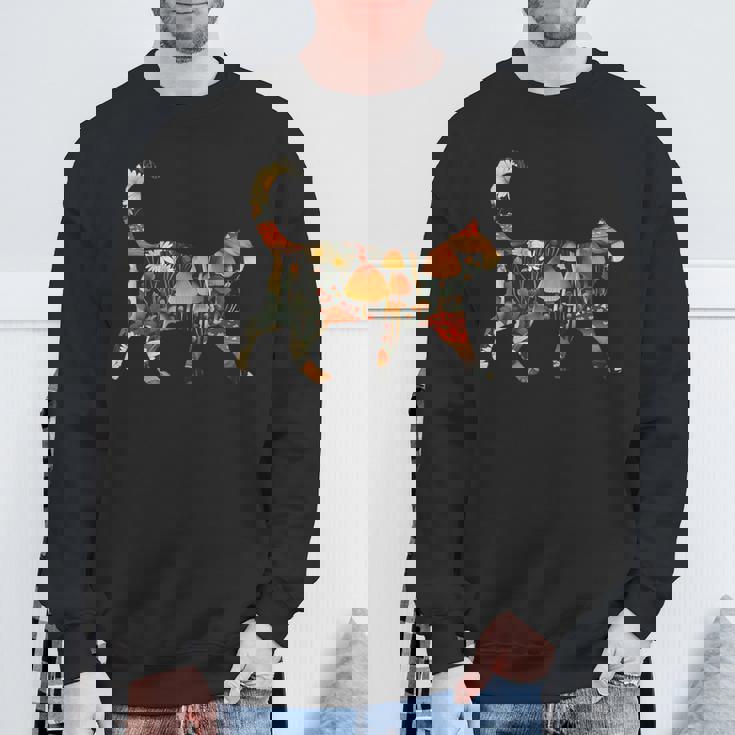 ヴィンテージ・シルエット きのこ草原 コタゴラス・キャット スウェットシャツ 高齢者への贈り物