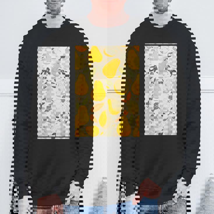 ヴィンテージ柄アート梨 スウェットシャツ 高齢者への贈り物