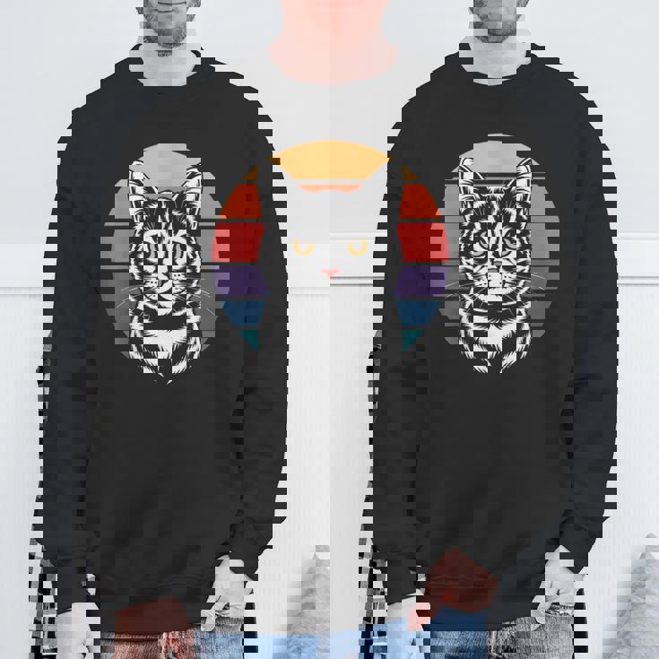 ヴィンテージ猫 スウェットシャツ 高齢者への贈り物