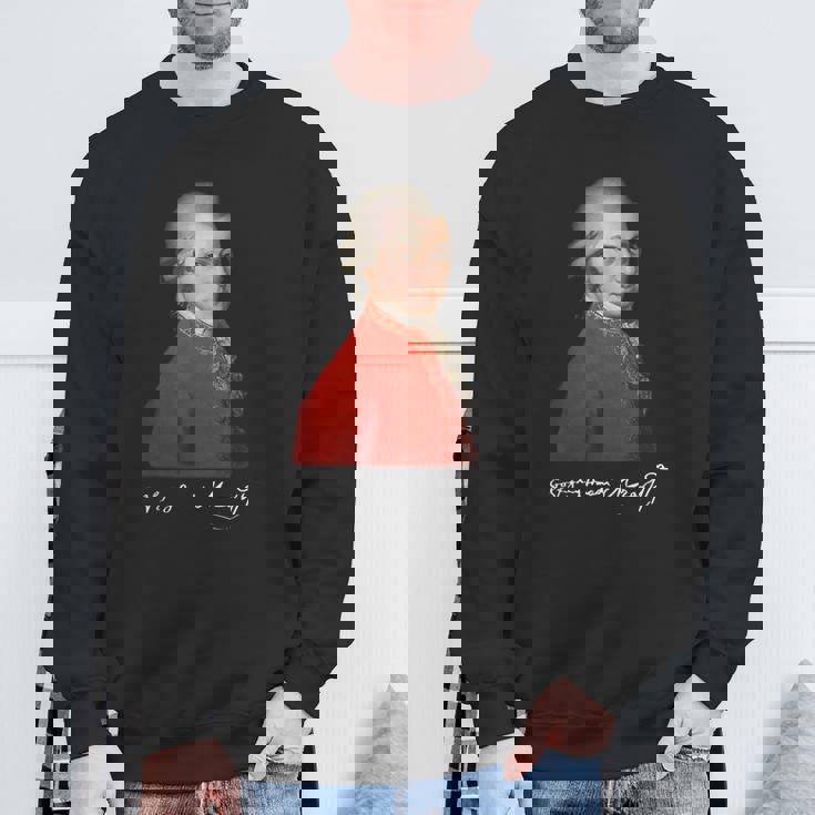 ヴォルフガング・アマデウス・モーツァルト 作曲家 シグネチャー クラシック音楽 スウェットシャツ 高齢者への贈り物