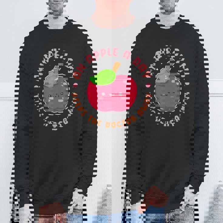 一日のリンゴは医者を遠ざけます スウェットシャツ 高齢者への贈り物