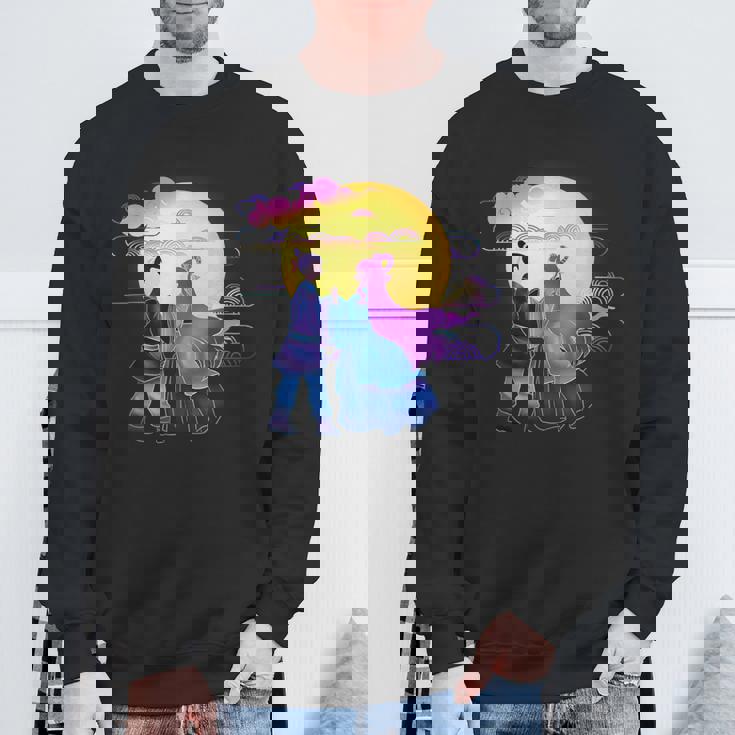 七夕ジャパン I 七夕 ギフトと日本語 スウェットシャツ 高齢者への贈り物