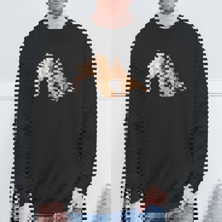 三つの天使 モチーフ、かわいいエンジェル、絵画アート スウェットシャツ 高齢者への贈り物