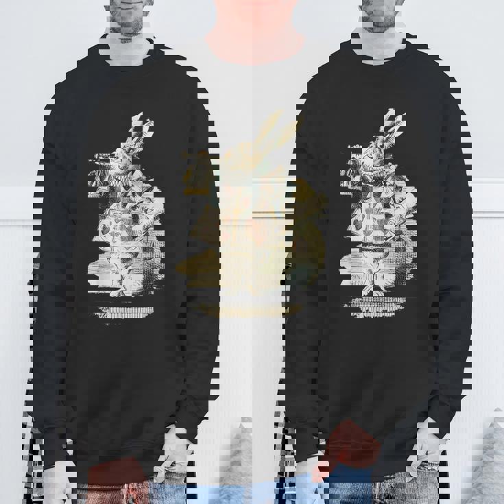 不思議の国のアリス 白ウサギ トランプデザイン スウェットシャツ 高齢者への贈り物