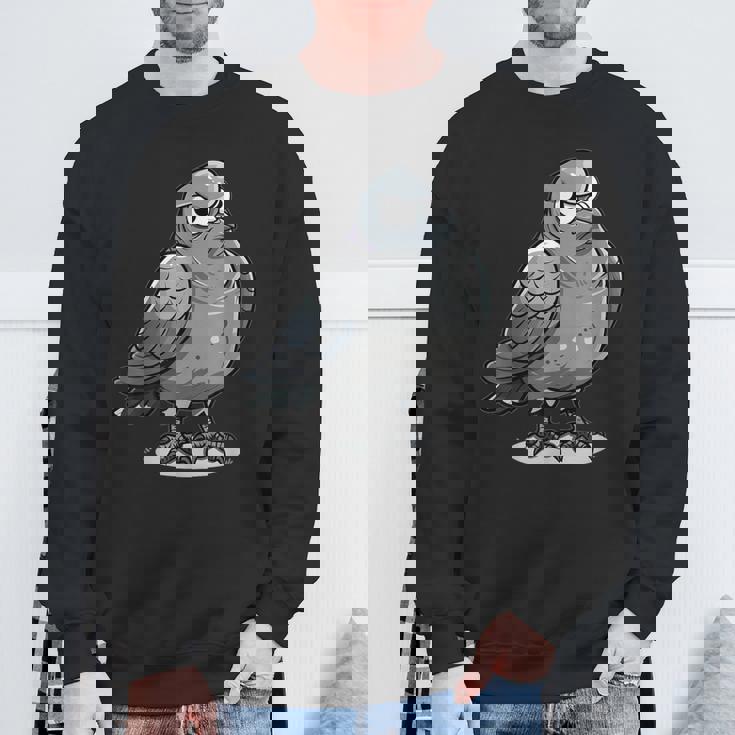 不機嫌そうなピジョン I カートゥーンピジョン スウェットシャツ 高齢者への贈り物