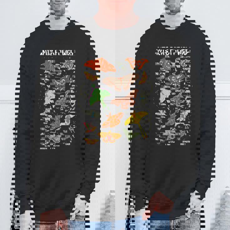 世界の蛾 昆虫昆虫 スウェットシャツ 高齢者への贈り物