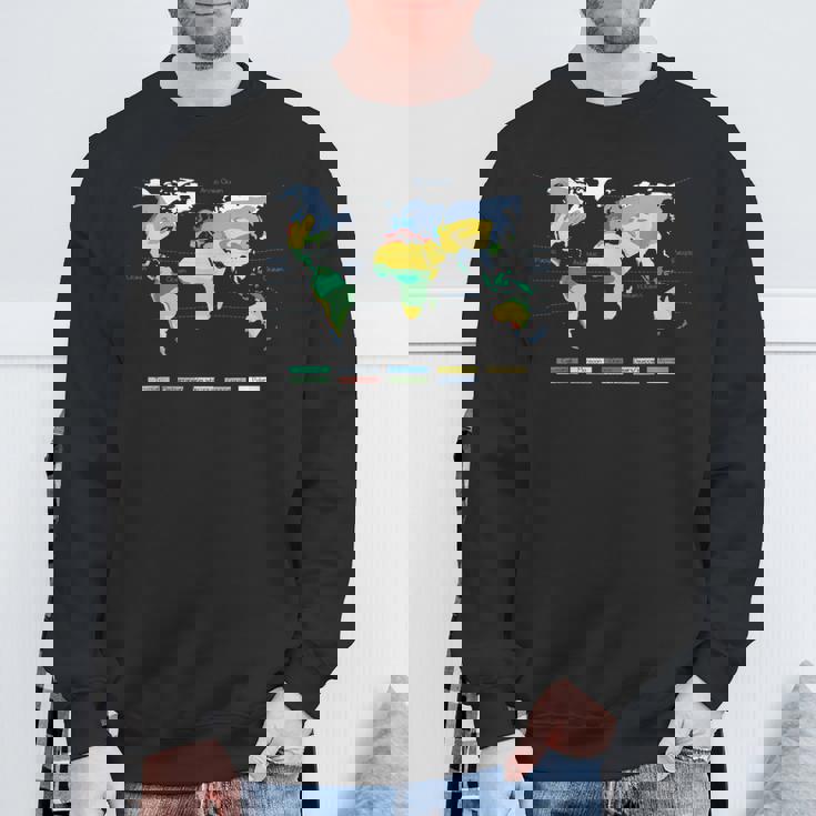 世界地図 気候帯 海名 英語語 スウェットシャツ 高齢者への贈り物