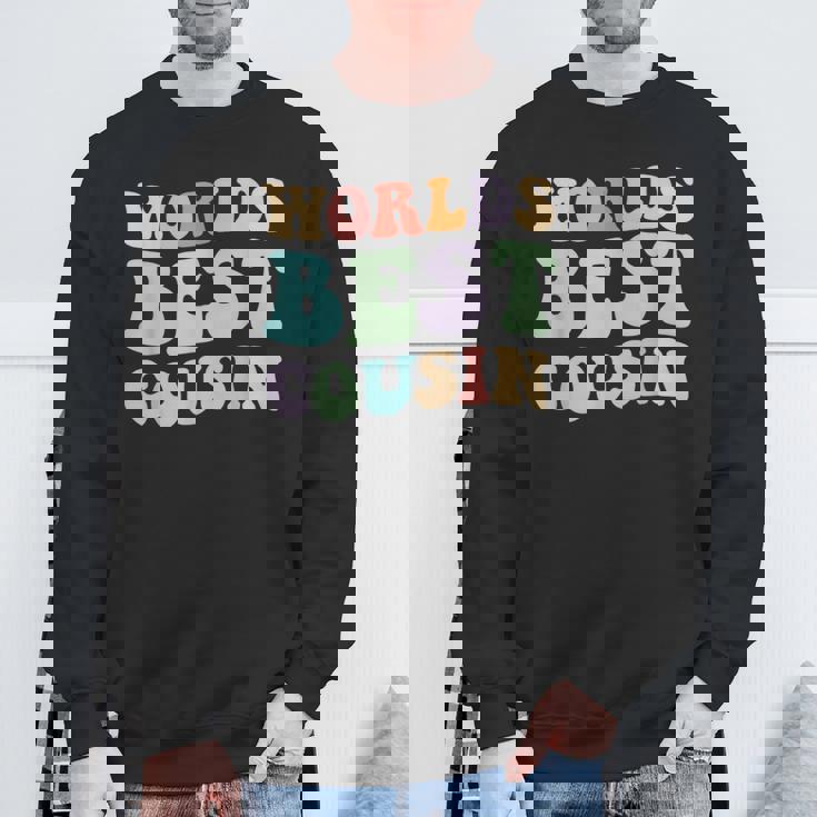 世界最高のいとこレトログラフィック – 楽しくカラフルないとこ スウェットシャツ 高齢者への贈り物