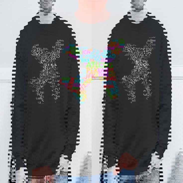 世界空港コード スウェットシャツ 高齢者への贈り物