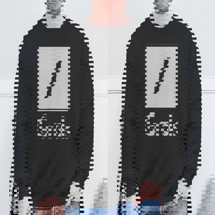 両面 Grok Ai 人工知能研究 スウェットシャツ 高齢者への贈り物