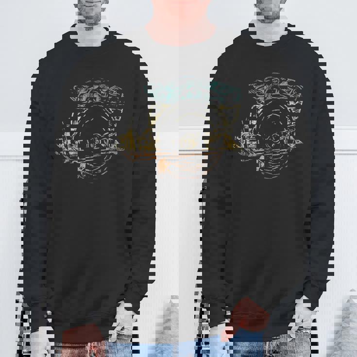 丸鋸ツール レトロ ヴィンテージ 職人 大工 スウェットシャツ 高齢者への贈り物