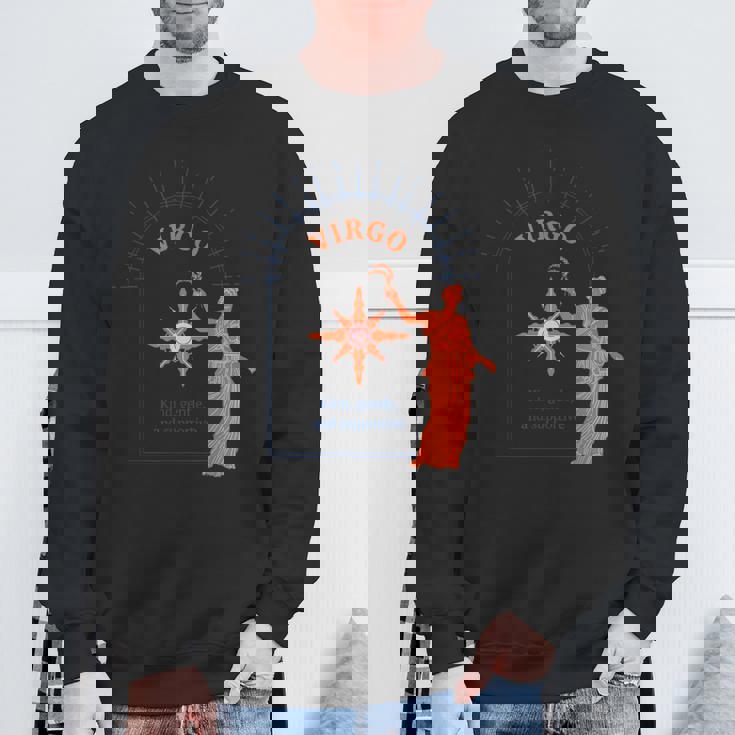 乙女座 星座 9月 8月 誕生日 グラフィックアート 乙女座サイン スウェットシャツ 高齢者への贈り物