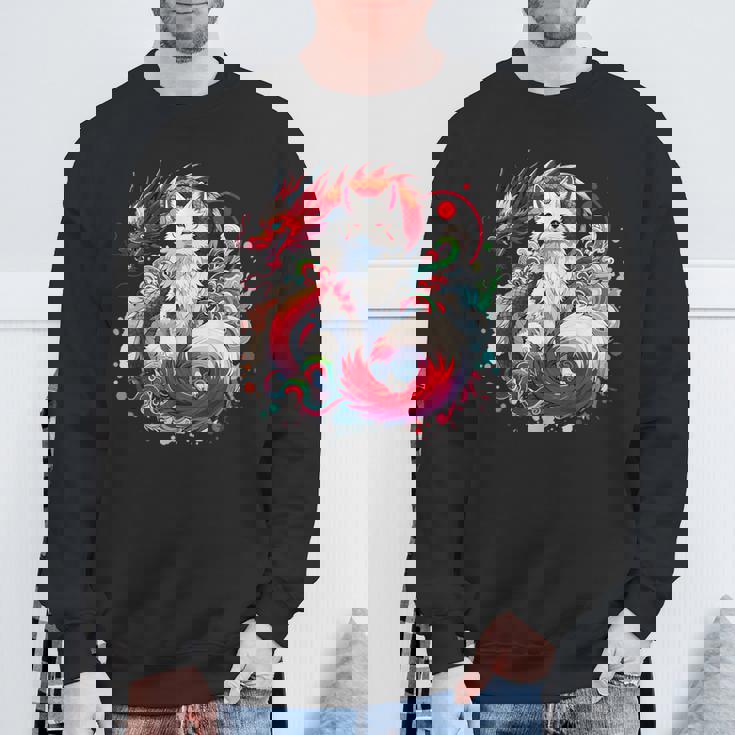 九尾狐 きつね竜 スウェットシャツ 高齢者への贈り物