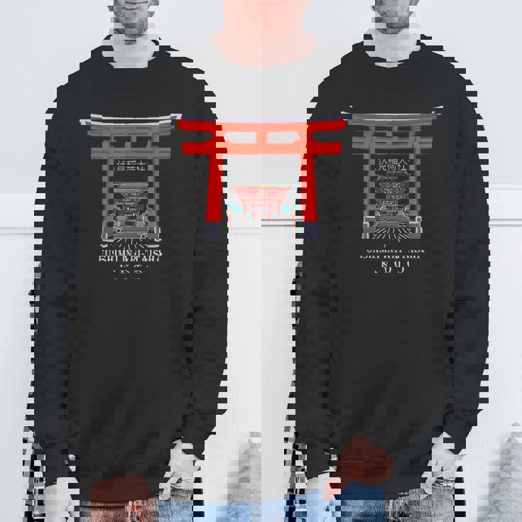 京都、日本、神社、伏見稲荷大社、ドローイング スウェットシャツ 高齢者への贈り物