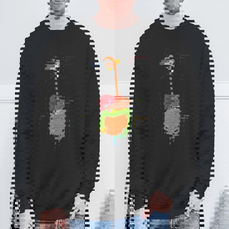 人体消化器系消化管の解剖学 スウェットシャツ 高齢者への贈り物