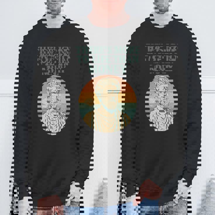 人生にはお金以上のものがあります 哲学者古代 長袖tシャツ スウェットシャツ 高齢者への贈り物