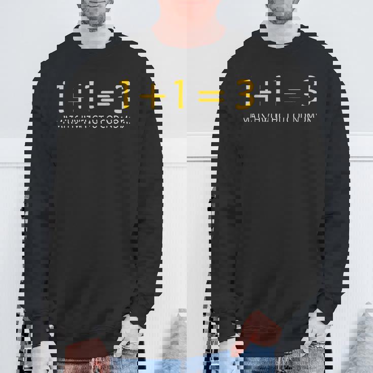 保護なしの数学 面白い楽しい スウェットシャツ 高齢者への贈り物