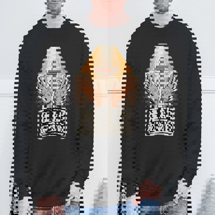 信じて救われる スウェットシャツ 高齢者への贈り物