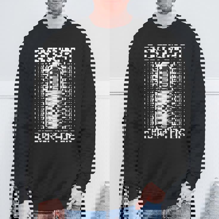 倫理的ハッキング アナリスト 倫理的サイバーセキュリティ Encrypt Everything スウェットシャツ 高齢者への贈り物